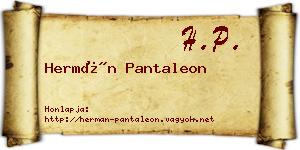 Hermán Pantaleon névjegykártya